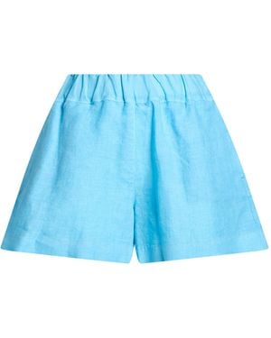 120% Lino Shorts & Bermuda Shorts - Blue