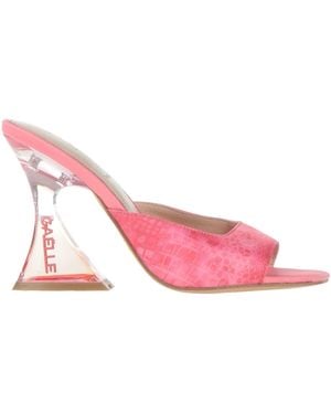 Gaelle Paris Coral Sandals Textile Fibers - Pink