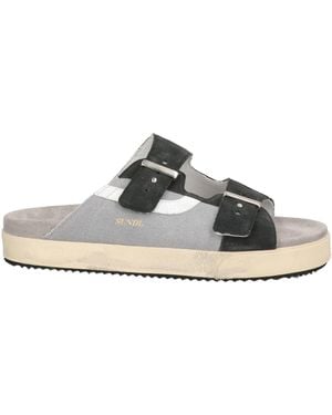 HIDNANDER Light Sandals Leather, Textile Fibers - White