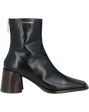 Marine Serre Ankle Boots Lambskin - Black
