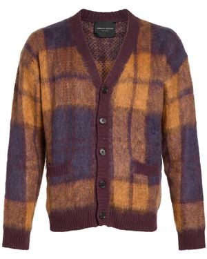 Roberto Collina Cardigan Merino Wool, Mohair Wool, Polyamide - Orange