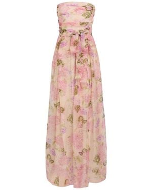 Max Mara Maxi Dress Silk - Pink