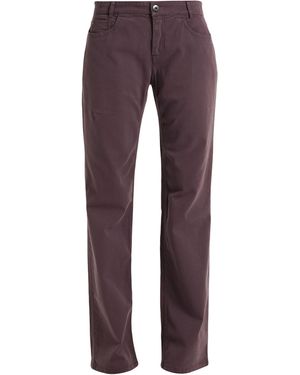 Blue Les Copains Pants Cotton, Elastane - Purple