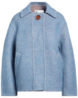 Tory Burch Coat Wool, Synthetic Fibers, Mohair Wool, Alpaca Wool, Silk - Blue