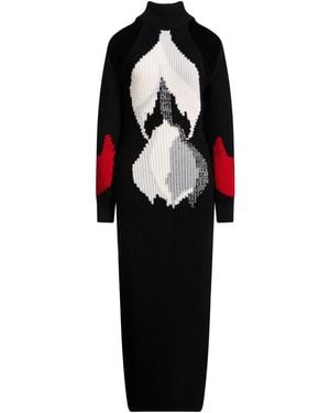 McQueen Maxi Dress Wool, Cashmere - Black