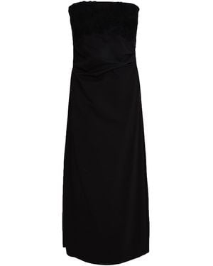 Ermanno Scervino Midi Dress Cotton, Polyamide, Elastane - Black