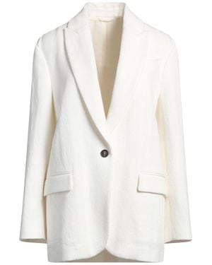 Brunello Cucinelli Blazer Cotton, Linen, Brass - White