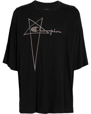 Rick Owens X Champion T-Shirt Cotton - Black