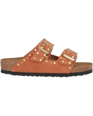 Birkenstock Rust Sandals Leather - Brown