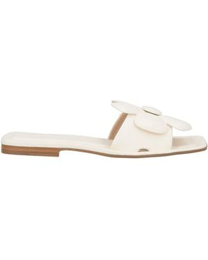 Zinda Ivory Sandals Leather - White