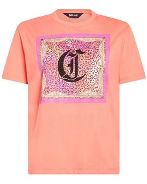 Just Cavalli Coral T-Shirt Cotton - Pink