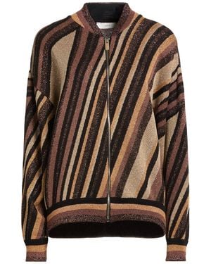 Akep Cardigan Viscose, Cotton, Metallic Fibre, Polyamide - Brown