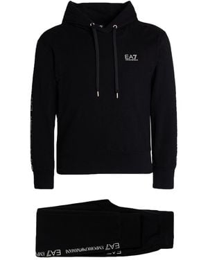 EA7 Tracksuit Cotton, Elastane - Black