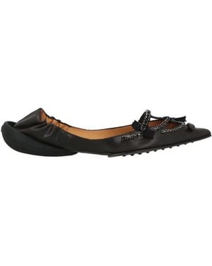 13 09 SR Ballet Flats Leather - Black
