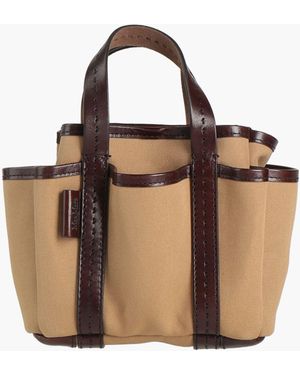 Max Mara Handbag Cotton, Cow Leather - Brown