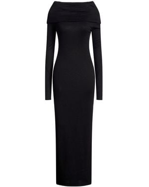 Nostrasantissima Maxi Dress Viscose, Wool, Polyamide - Black