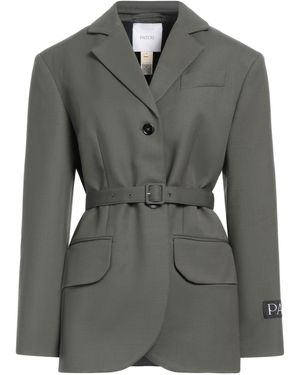 Patou Military Blazer Virgin Wool, Elastane - Grey