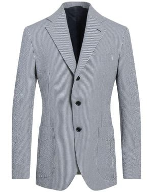 De Petrillo Midnight Blazer Cotton, Elastane - Blue