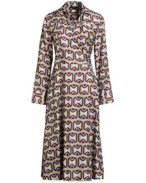 SEVENTY VENEZIA Sky Midi Dress Silk - Blue