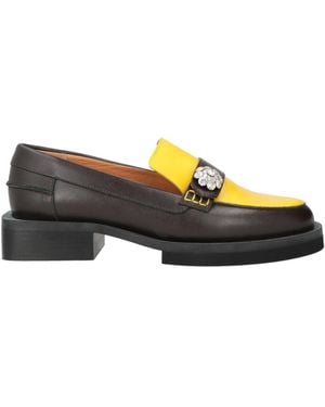 Ganni Loafers Leather - Yellow