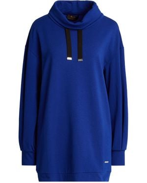 Moorer Sweatshirt Cotton, Elastane - Blue