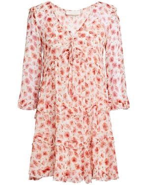 Zamattio Coral Mini Dress Silk - Red