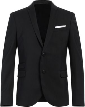 Neil Barrett Blazer Polyester, Virgin Wool, Elastane - Black