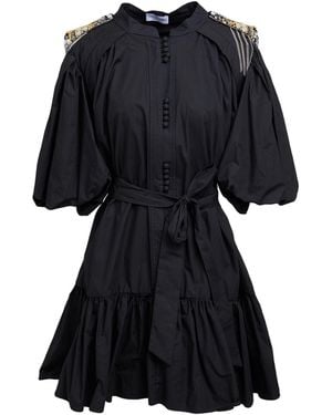 Odi Et Amo Mini Dress Cotton, Polyester - Black