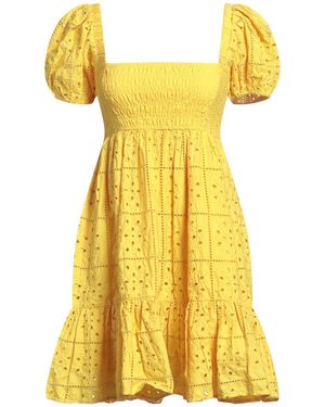 Ganni Mini Dress Organic Cotton - Yellow