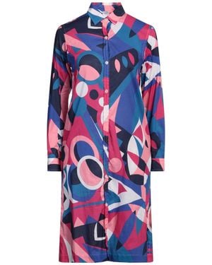 Fedeli Fuchsia Midi Dress Cotton, Elastane - Blue