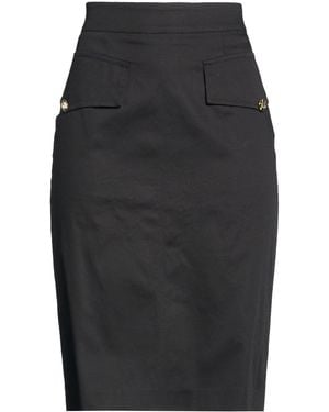 CafeNoir Midi Skirt Cotton, Elastane - Black