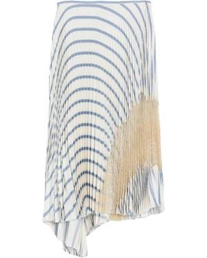 Cedric Charlier Midi Skirt Viscose, Polyamide - White