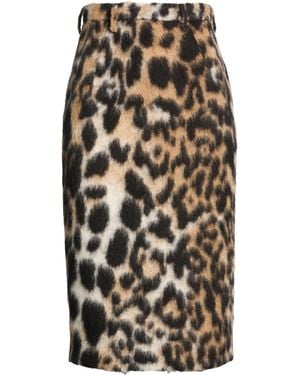 N°21 Midi Skirt Polyester, Acrylic, Wool, Mohair Wool - Brown