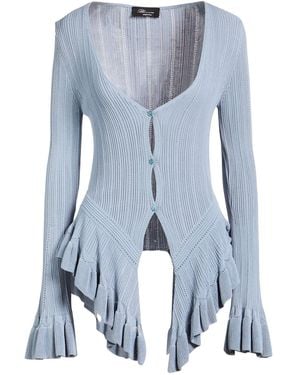 Blumarine Sky Cardigan Viscose, Cotton - Blue
