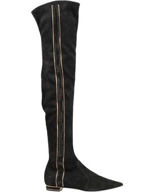 Rene Caovilla Boot Leather - Black