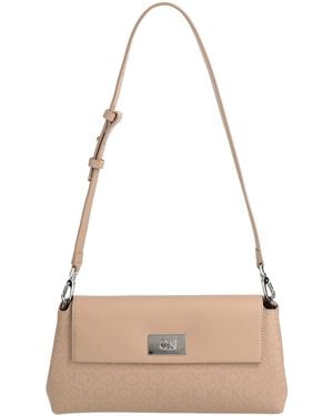 Calvin Klein Shoulder Bag Recycled Polyester, Polyurethane - Natural