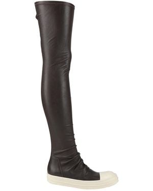 Rick Owens Boot Textile Fibers - Black