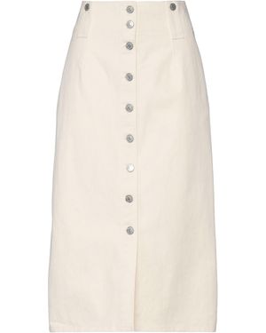 Isabel Marant Ivory Denim Skirt Cotton - Natural