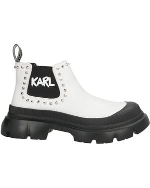 KARL LAGERFELD Ankle Boots - White