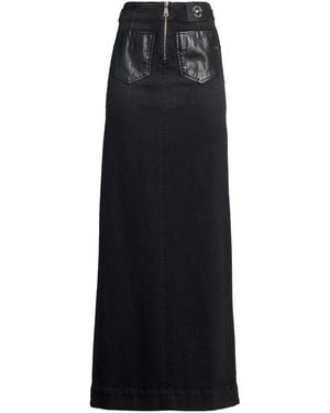 Versace Jeans Couture Denim Skirt Cotton, Elastane - Black