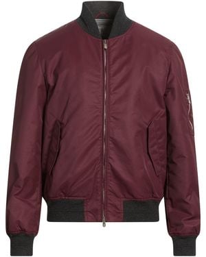 Brunello Cucinelli Burgundy Jacket Polyamide - Red