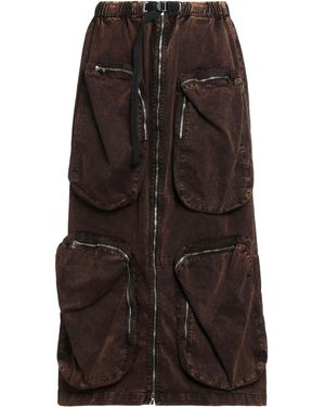 White Sand Midi Skirt Cotton, Elastane - Brown