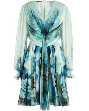 Alberta Ferretti Mini Dress Silk - Blue