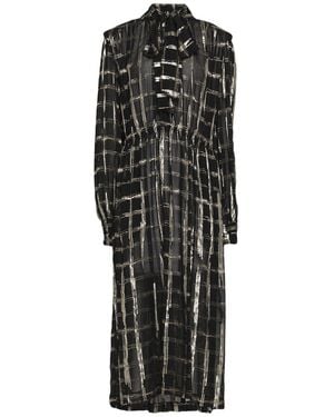 Alberta Ferretti Midi Dress Silk, Polyester - Black