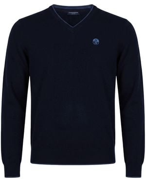North Sails Midnight Sweater Polyamide, Wool, Viscose, Cashmere - Blue