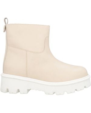 Twinset Ankle Boots Leather - Natural