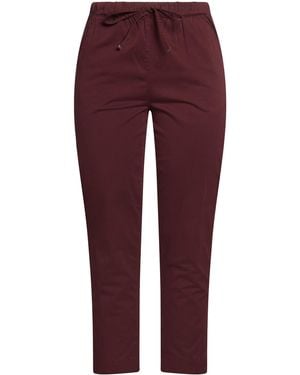 Max Mara Pants Cotton, Elastane - Purple