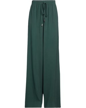 Ermanno Scervino Dark Pants Viscose, Elastane - Green