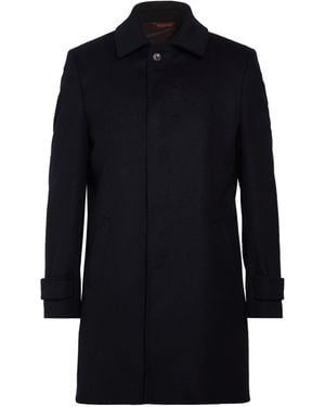 TWENTY-ONE by ANTONIO CARNEVALE Coat Wool, Polyester, Cashmere - Blue
