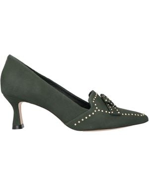 Killana Dark Court Shoes Leather - Green